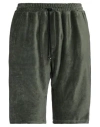 Stilosophy Man Shorts & Bermuda Shorts Military Green Size Xl Cotton, Polyester In Green