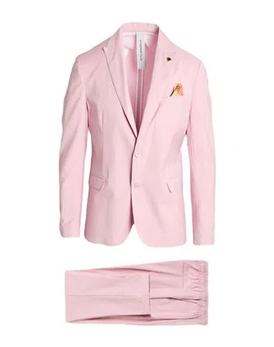 Stilosophy Man Suit Light Pink Size 40 Viscose, Elastane