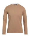 Stilosophy Man Sweater Camel Size Xl Acrylic, Wool In Beige
