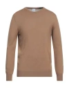 Stilosophy Man Sweater Camel Size Xxl Merino Wool, Acrylic In Beige