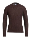 Stilosophy Man Sweater Dark Brown Size S Acrylic, Wool, Viscose, Alpaca Wool In Brown
