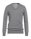 Stilosophy Man Sweater Grey Size Xxl Merino Wool, Acrylic In Gray