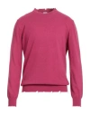 Stilosophy Man Sweater Magenta Size Xxl Wool, Viscose, Polyamide, Cashmere In Purple