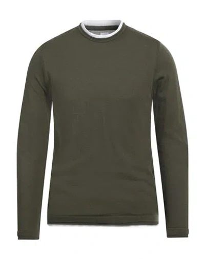 Stilosophy Man Sweater Military Green Size S Acrylic, Wool In Green