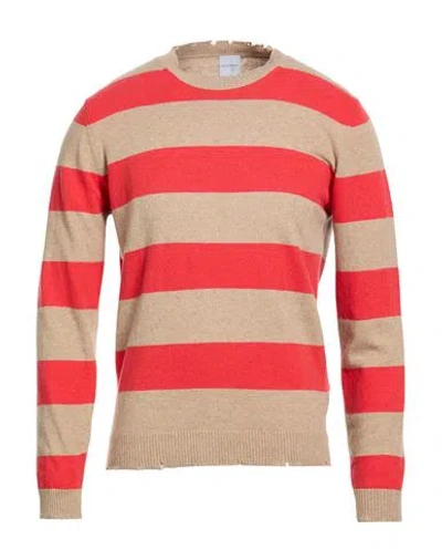 Stilosophy Man Sweater Sand Size L Wool, Viscose, Polyamide, Cashmere In Red