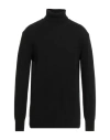 Stilosophy Man Turtleneck Black Size Xxl Recycled Cashmere, Recycled Wool
