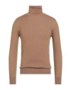 Stilosophy Man Turtleneck Camel Size Xl Merino Wool, Acrylic