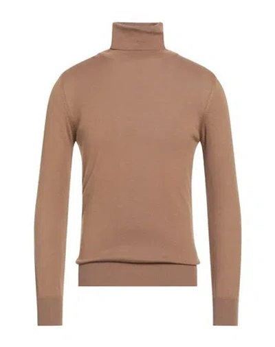 Stilosophy Man Turtleneck Camel Size Xl Merino Wool, Acrylic