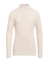 Stilosophy Man Turtleneck Cream Size Xl Acrylic, Polyester In Neutral