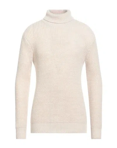 Stilosophy Man Turtleneck Cream Size Xl Acrylic, Polyester In Neutral