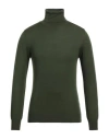 Stilosophy Man Turtleneck Military Green Size M Merino Wool, Acrylic
