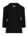 Stilosophy Woman Cardigan Black Size L Acrylic, Wool, Polyamide, Elastane In Black