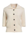 Stilosophy Woman Cardigan Cream Size L Acrylic, Wool, Polyamide, Elastane In White