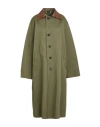 Stilosophy Woman Overcoat & Trench Coat Military Green Size M Cotton, Elastane In Green