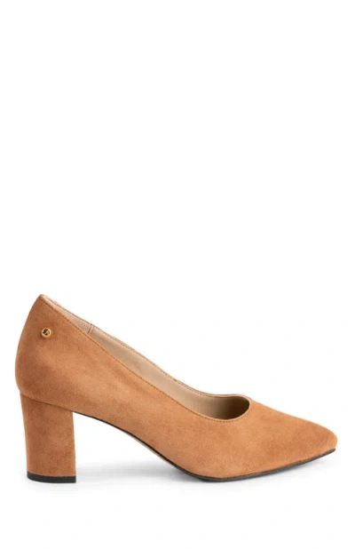 Stinaa.j Alice Orthopedic Suede Pumps In Brown Suede