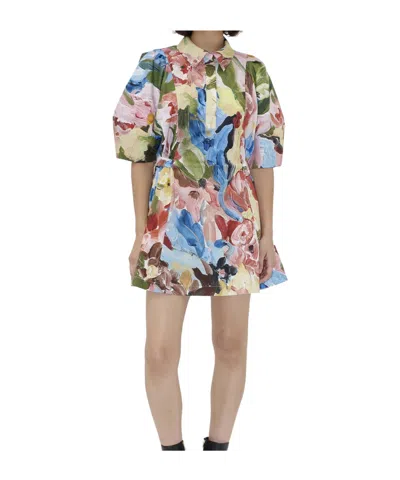 Stine Goya 3d-sleeve Mini Dress In Multi