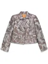 Stine Goya Abstract Metallic Pattern Jacket In Abstract Foliage
