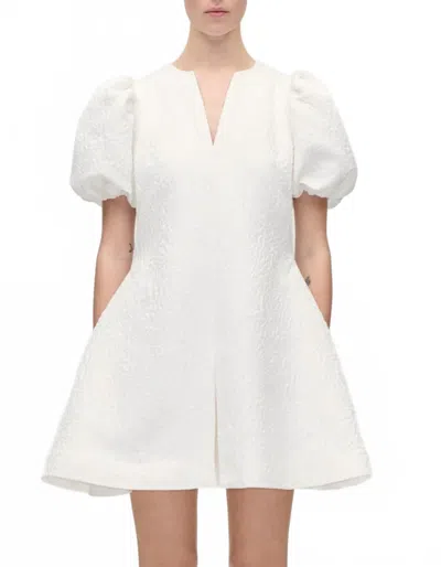 Stine Goya Angled Pleat Mini Dress In White In Multi