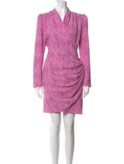 Pre-owned Stine Goya Animal Print Mini Dress In Pink