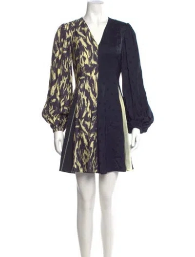 Pre-owned Stine Goya Animal Print Mini Dress W/ Tags In Blue