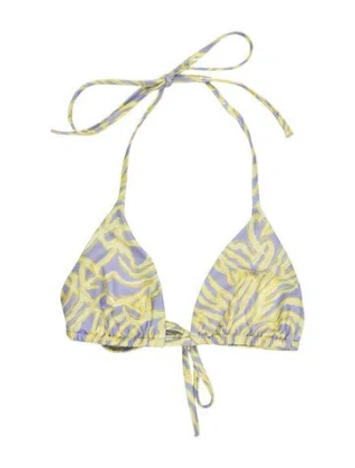 Pre-owned Stine Goya Animal Print Top In Purple/yellow