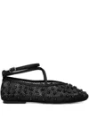 Stine Goya Bead-embellished Mesh Ballet Flats In Black