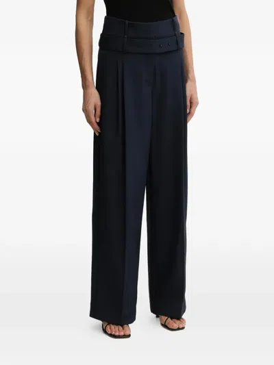 Stine Goya Belted-fastening Pleated Trousers In Blue