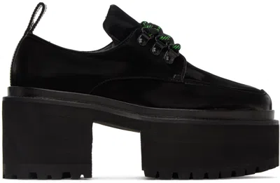 Stine Goya Black Elly Oxfords In 4066 Galvanized Blac