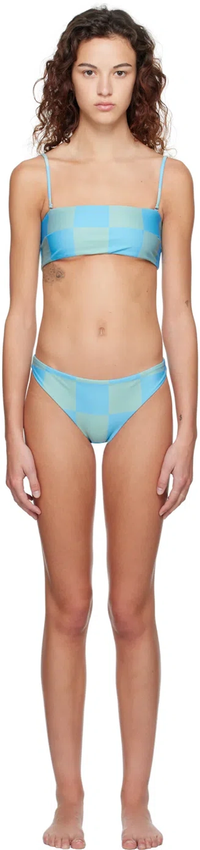 Stine Goya Blue Musi & Dhalia Bikini Set In 1607 Aqua