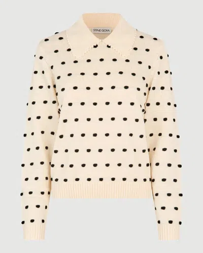 Stine Goya Bobble Collar Sweater In Orange
