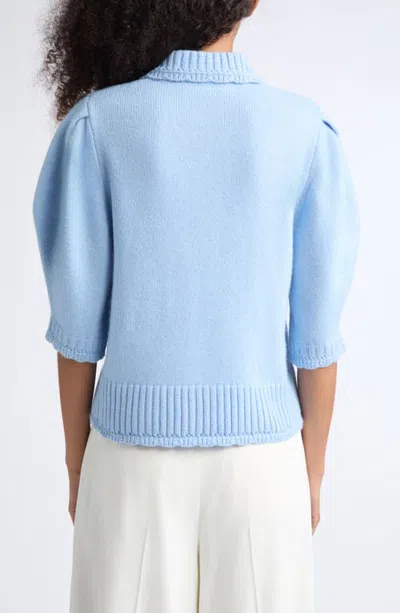 Stine Goya Bobble Knit Wool & Cashmere Blend Cardigan In Blue