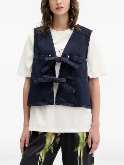 Stine Goya Bow-detail Top In Blue