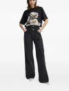 Stine Goya Button Cargo-pocket Jeans In Black