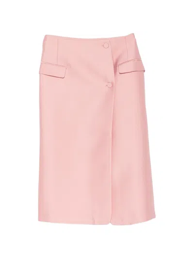 Stine Goya Button-fastening Pencil Midi Skirt In Pink
