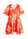 Stine Goya Cali Floral-print Woven Dress In Red