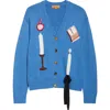 Stine Goya Candle Setting Cardigan In Candle Setting Intarsia