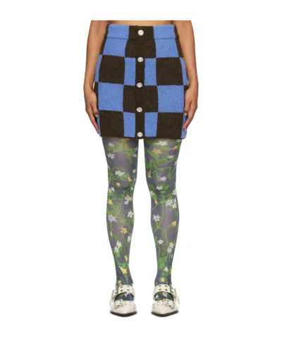 STINE GOYA CHECK PATTERN SKIRT