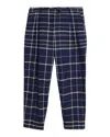 Stine Goya Checked Trousers In Navy Blue Cotton In Blue
