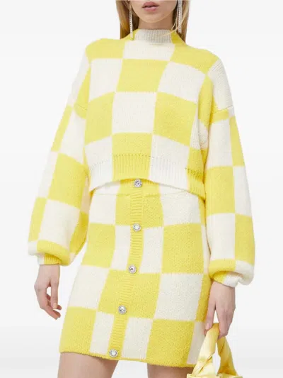 STINE GOYA CHECKERBOARD BUTTON MINI SKIRT