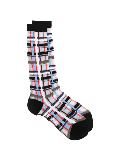 Stine Goya Check-pattern Socks In Red