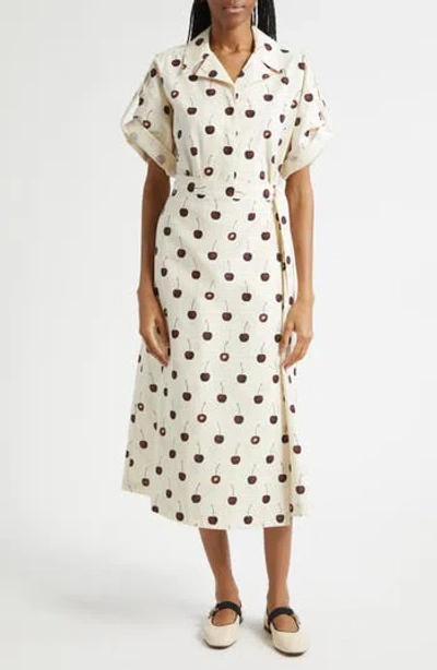 Stine Goya Cherries Organic Cotton Shirtdress