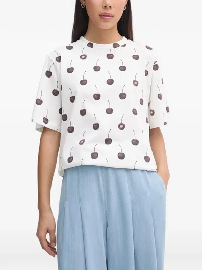 Stine Goya Cherry-print T-shirt In White