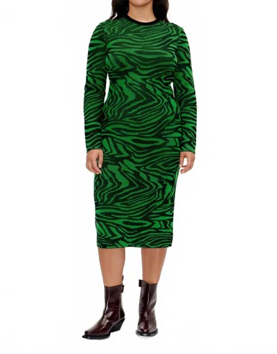 Stine Goya Chiara Dress In Black/green