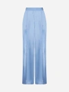 Stine Goya Ciara Viscose Satin Trousers In Blue
