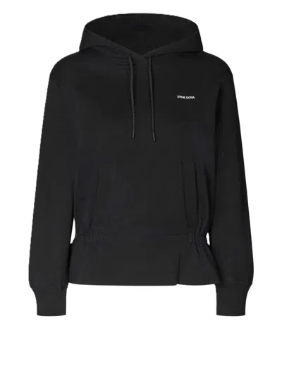 Stine Goya Cinched Waist Sweatshirt In Black