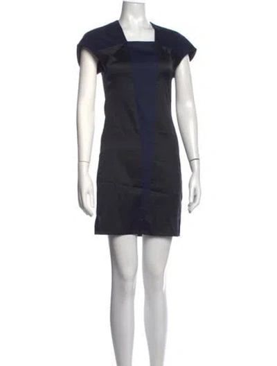 Pre-owned Stine Goya Colorblock Pattern Mini Dress In Blue