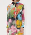 Stine Goya Colourful Buttoned Blouse In Liquid Floral In Multi
