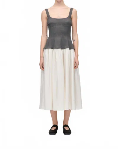 Stine Goya Mixed Media Corset Dress In White
