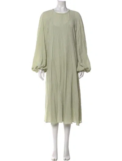 Pre-owned Stine Goya Crew Neck Long Dress In Green