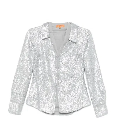 Stine Goya Double Collar Shirt In Silver